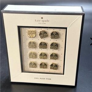 12 Kate Spade Goldtone owl pushpins